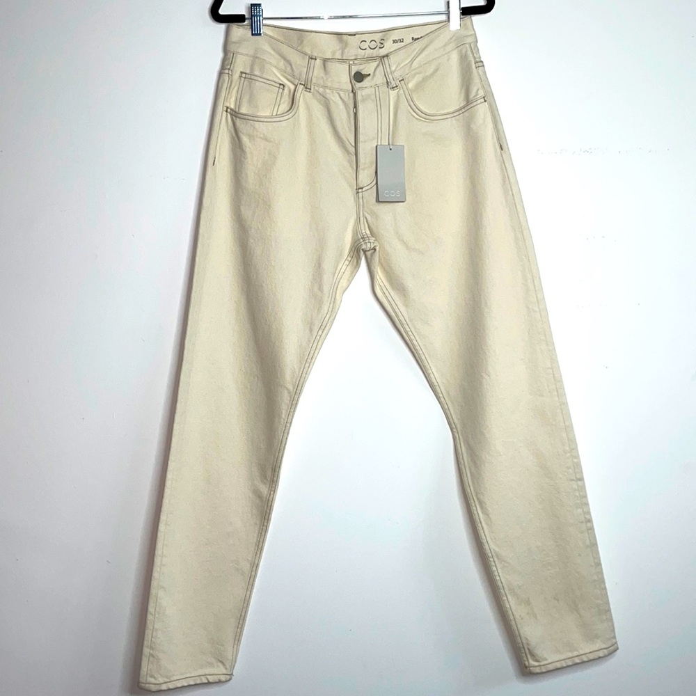 COS Mid rise Tapered Leg Jean in Cream